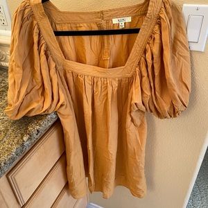 Mustard yellow peasant top